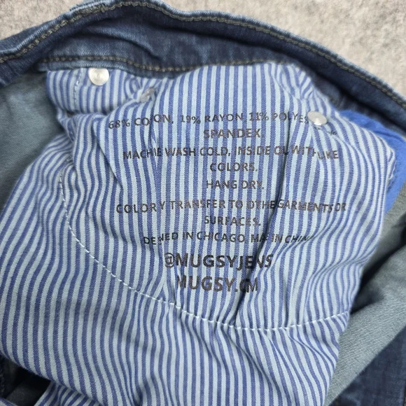 Mugsy Fultons Jeans Mens 36 X 28 Dark Wash Flex Stretch Casual - Picture 3 of 6